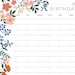 PRINTABLE Floral Perpetual Birthday Calendar Birthday Calendar Wall ...
