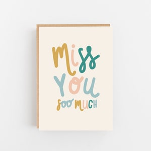Miss you so much - Miss You Card - Card for Friend - Thinking of You Card