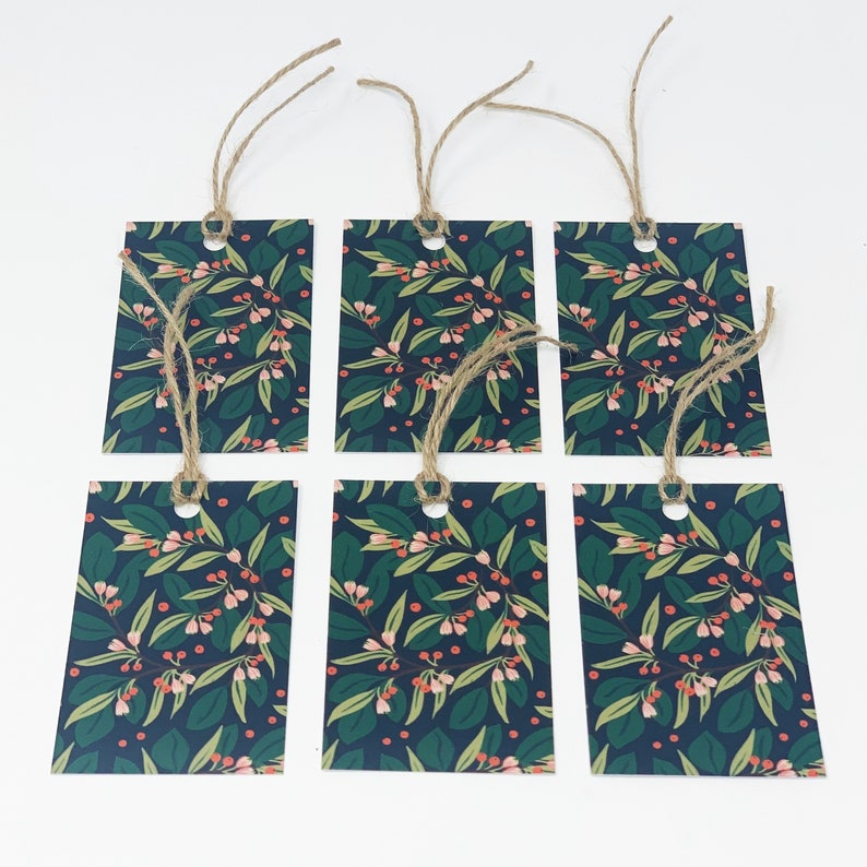 Christmas GREEN Recyclable Wrapping Paper Set DEEP GREEN Eco Friendly Gift Wrap & Tags image 3