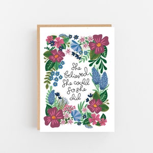 C'est ce qu'elle a cru pouvoir faire - carte de motivation - carte d'encouragement _ carte de voeux luxueuse