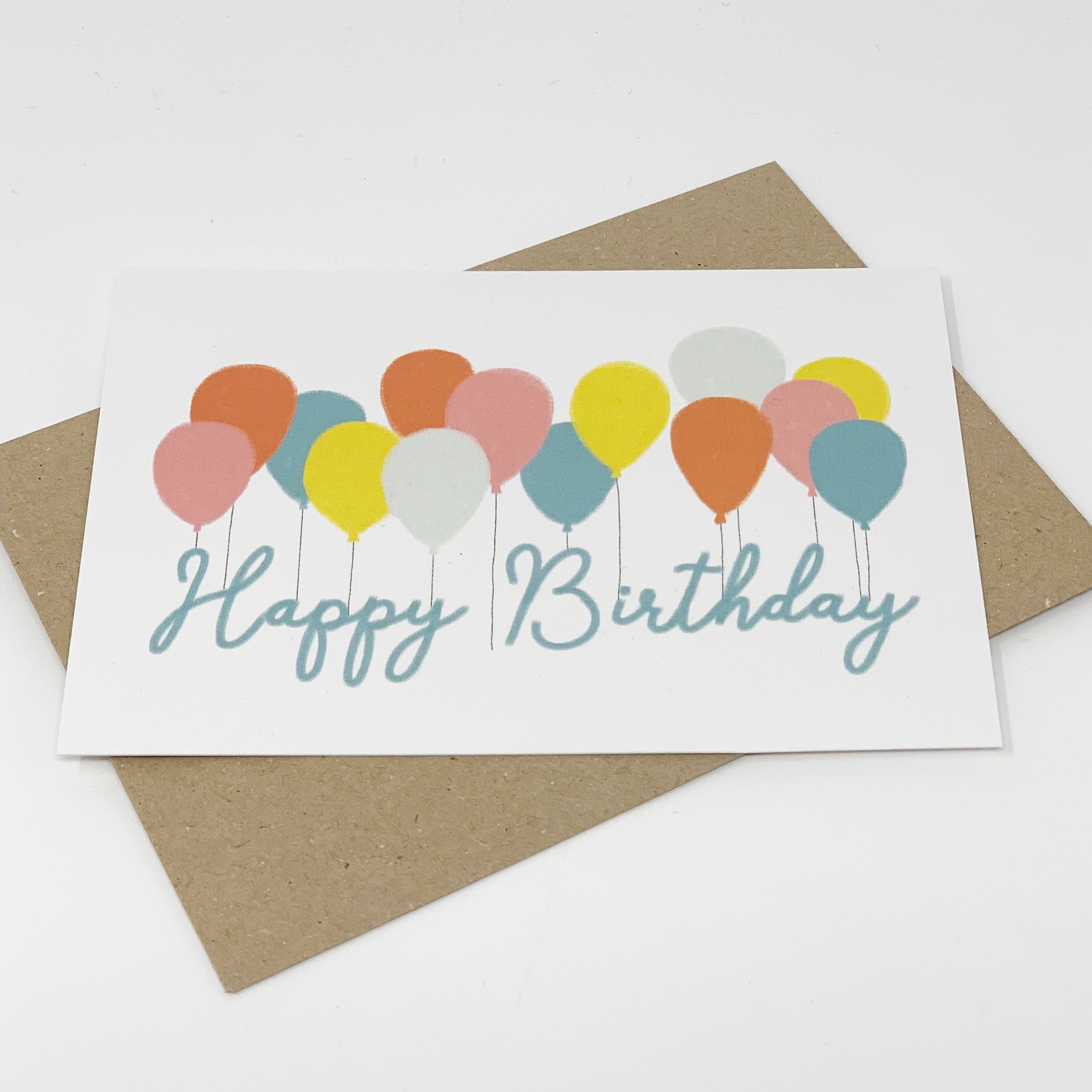 Happy Birthday Card Balloon Card Birthday Card for Any Age | Etsy UK