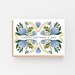 Happy Mother's Day Card - Stylish Card - Best Mum Card - Floral Card - Illustrated cards - Blue & Gold Mother's Day Card 