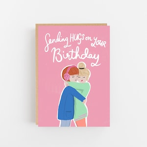 Diffondi amore e gioia con i nostri abbracci sul tuo biglietto di compleanno - Illumina la giornata di qualcuno con il biglietto di abbracci di Lomond Paper Co.
