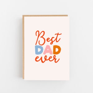 Mejor tarjeta de papá / Tarjeta del Día del Padre / Mejor tarjeta de cumpleaños de papá / Mejor tarjeta de papá