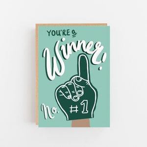 Vous êtes un gagnant Carte de voeux - Carte de félicitations - Carte de réussite - Carte de graduation - Carte d'examens