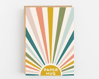 Envoyez un câlin avec une carte en papier fabriquée à la main - câlin en papier - toutes les occasions - vous me manquez - amitié - carte de verrouillage - carte de quarantaine