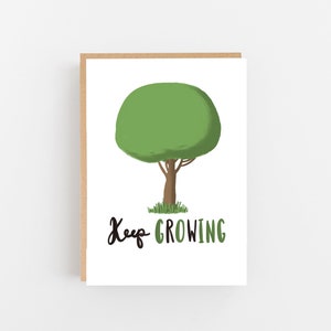 Keep Growing kaart - Keep Going Card - Motivatiekaart