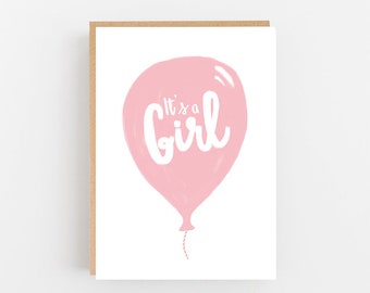 Baby meisje "It's A Girl" Kaart
