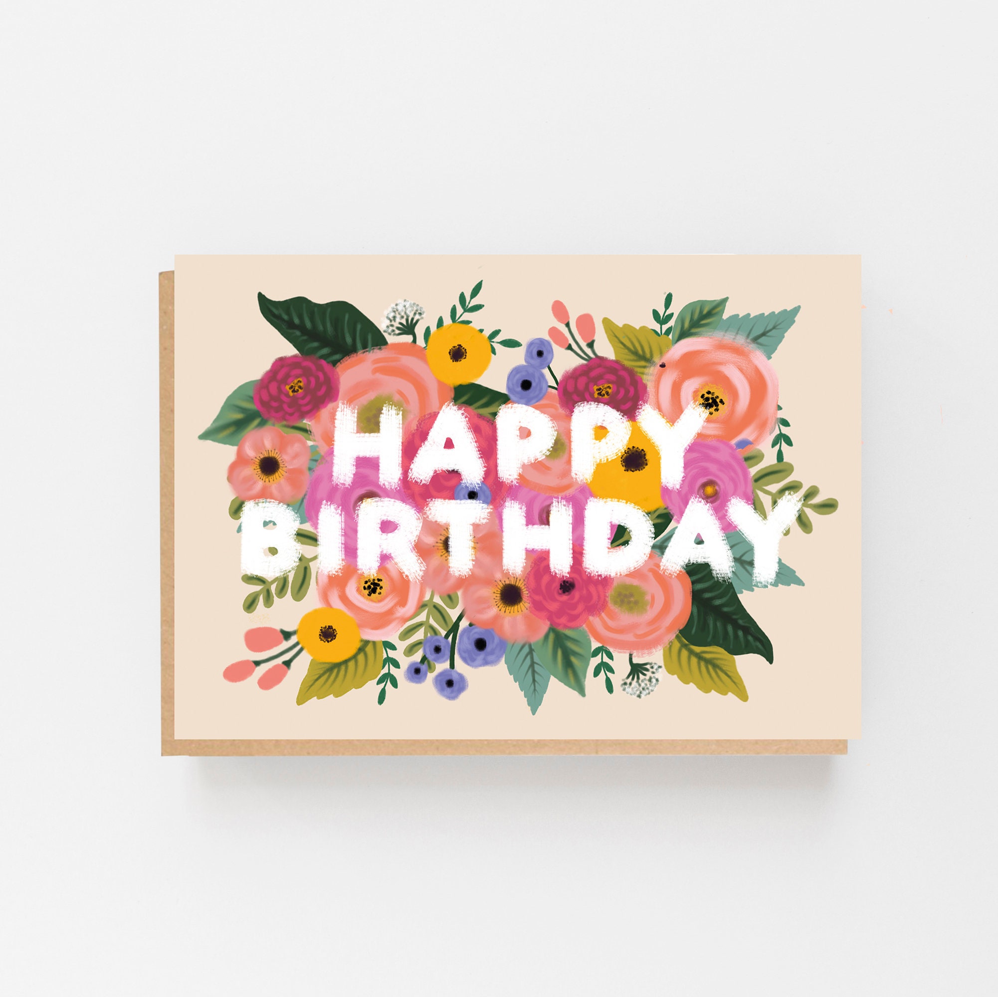 Happy Birthday Card | Floral Vintage Birthday Card | Birthday Card | …
