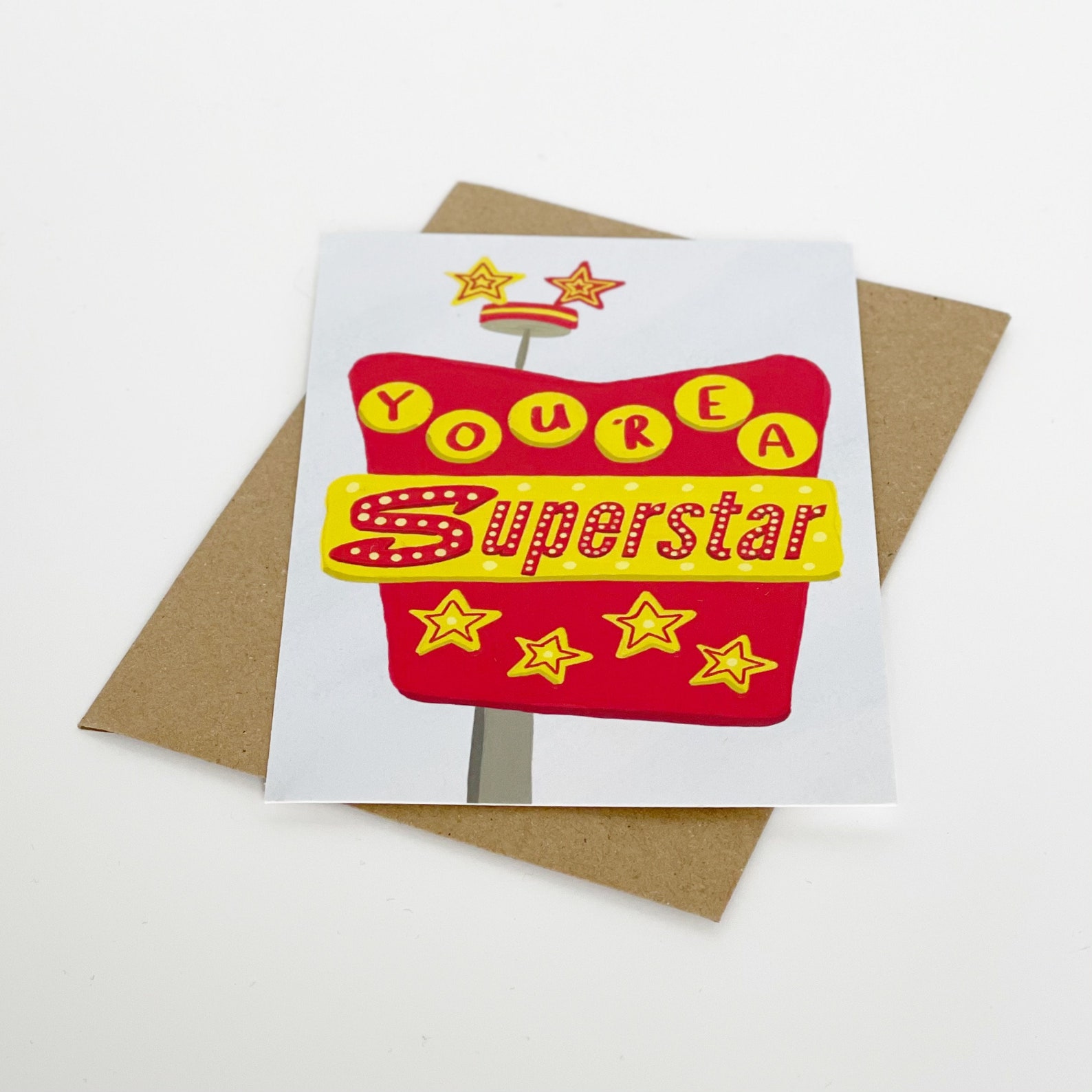 Youre A Superstar Greeting Card Superstar Card Well Etsy