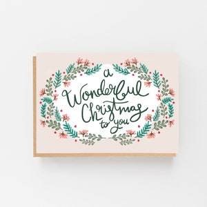 Um Natal maravilhoso para você - Cartão de Natal ilustrado - Conjunto de cartões de Natal