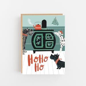 Stove & Dogs - Biglietto di Natale Ho Ho Ho