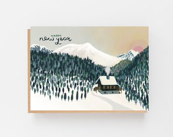 Happy New Year Montagnes Paysage