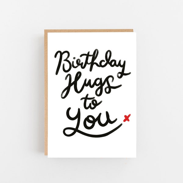 Personalized Handwritten Birthday Card: Perfect for Lockdown Celebrations - Birthday Card with Textured Paper for an Organic Feel