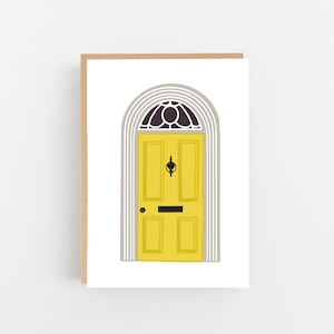 Nuova home card - Nuova carta iniziale - Nuova carta casa - Porta vittoriana gialla - Carta illustrata
