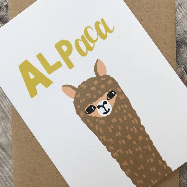 Alpaka Karte Tier-Karte Grußkarte Gruß-Karte | Etsy