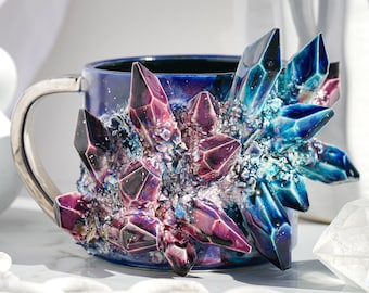 Andromeda Crystal Mug | Handmade mug for a unique and artistic way to enjoy your favorite hot beverage with a touch of natural beauty