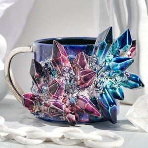 Andromeda Crystal Mug | Handmade mug for a unique and artistic way to enjoy your favorite hot beverage with a touch of natural beauty