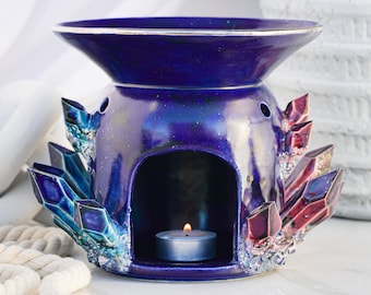 Andromeda Crystal Oil Warmer | Ceramic oil warmer for a functional way to diffuse your favorite essential oils with a touch of elegance