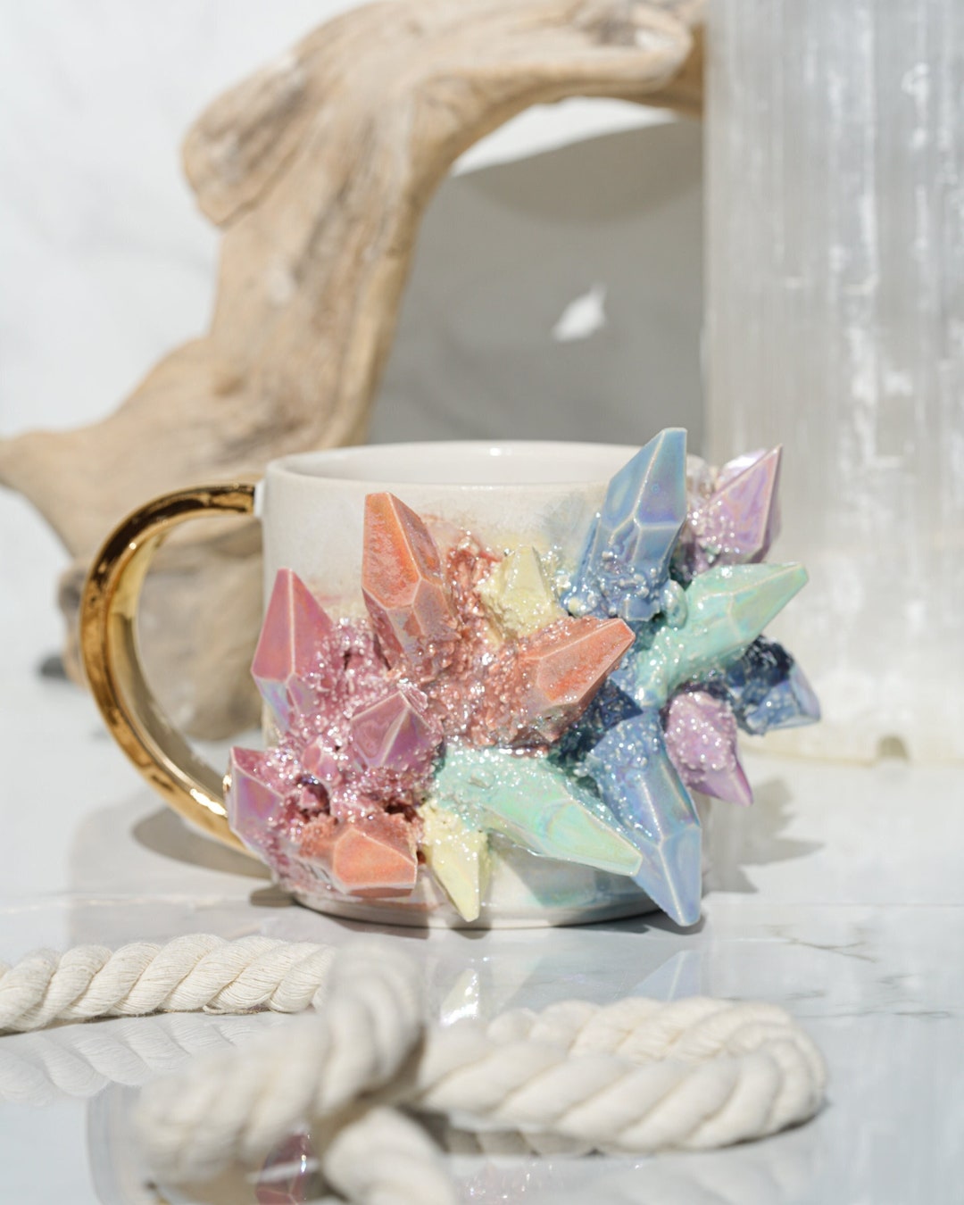 Aura Rainbow Crystal Mug Handmade mug for a unique and Etsy 日本