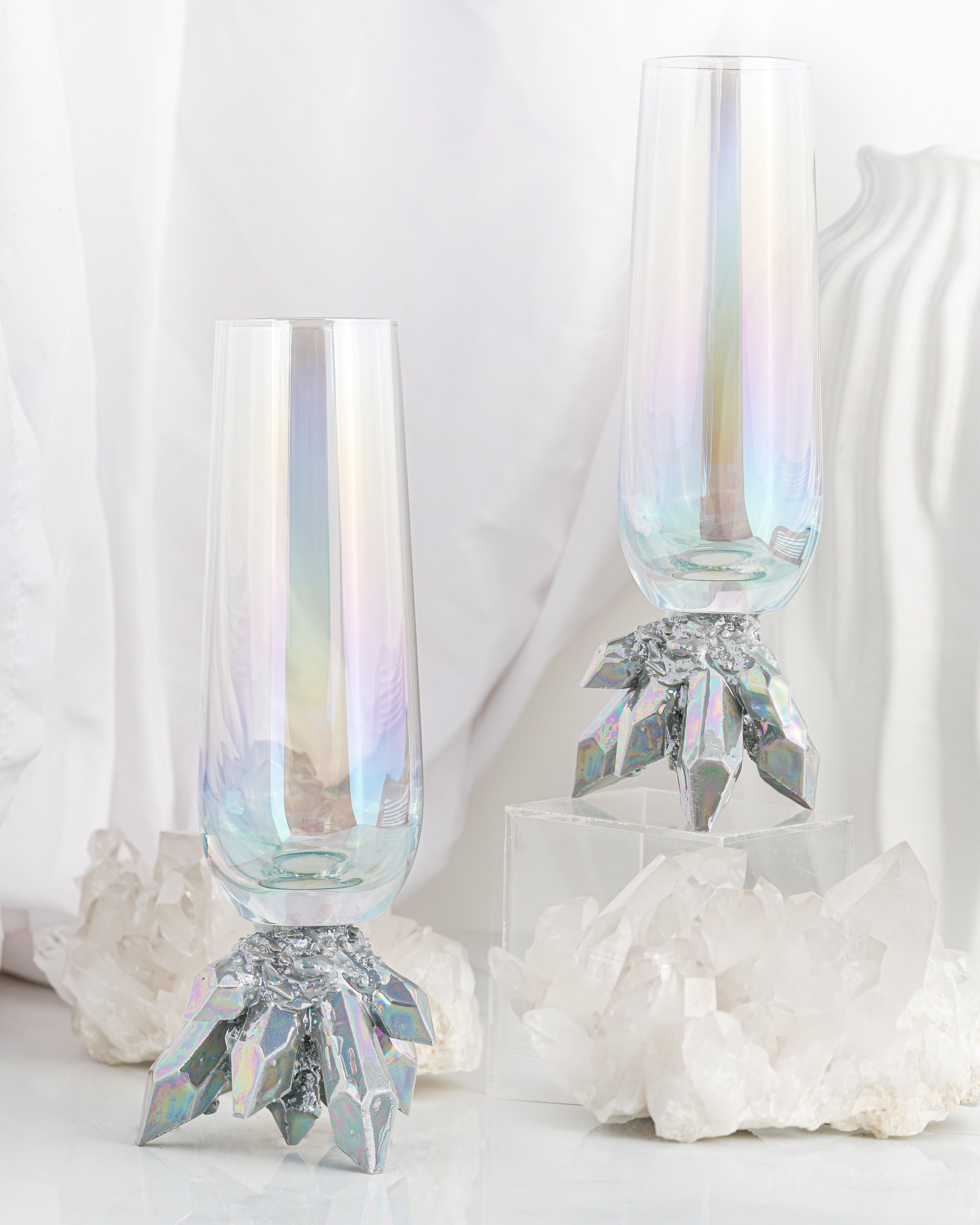 Crystal Champagne Flutes (Set of Two)