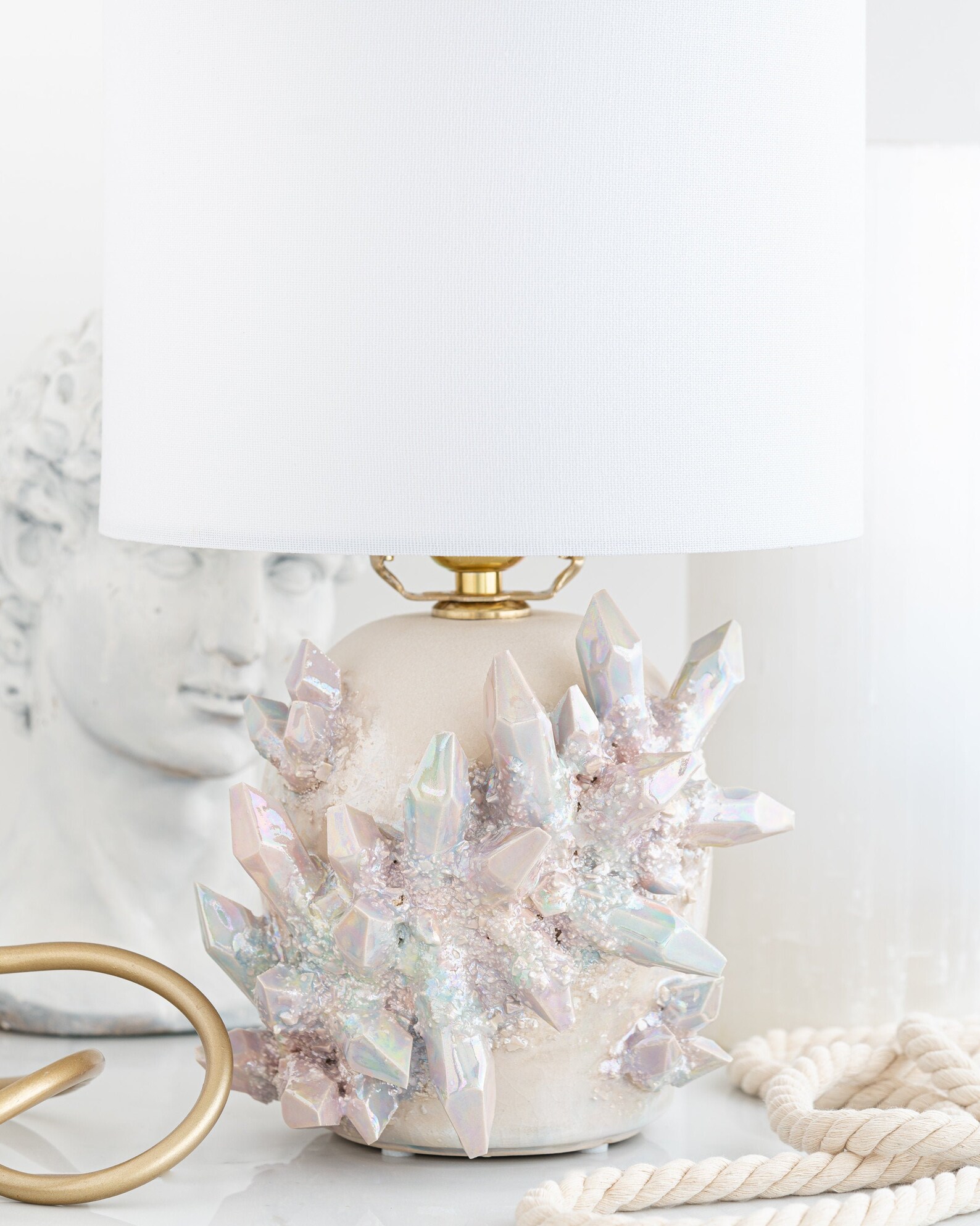 Aura Crystal Table Lamp Handmade Ceramic Crystal Lamp for a Etsy