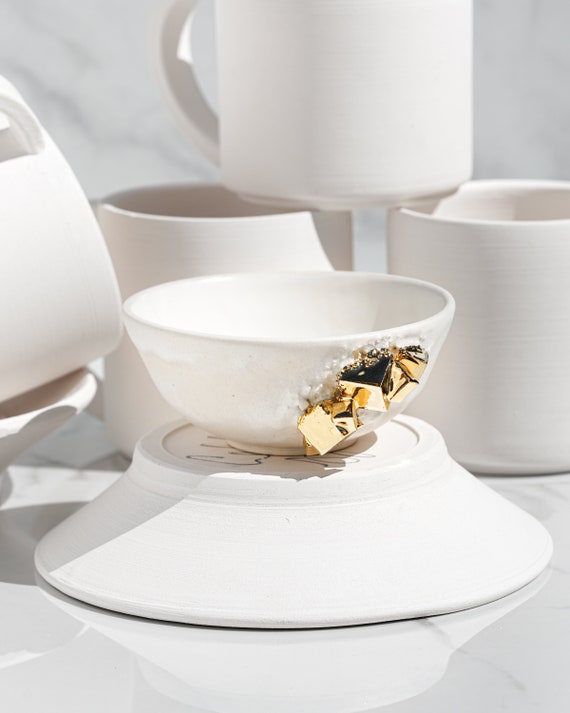 Japanese Style Pyrite Tea Bowl