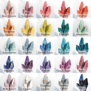 Hanging Crystal Jewelry Display 12x9 CHOOSE YOUR COLOR Handmade ceramic wall-mounted crystal jewelry display image 2