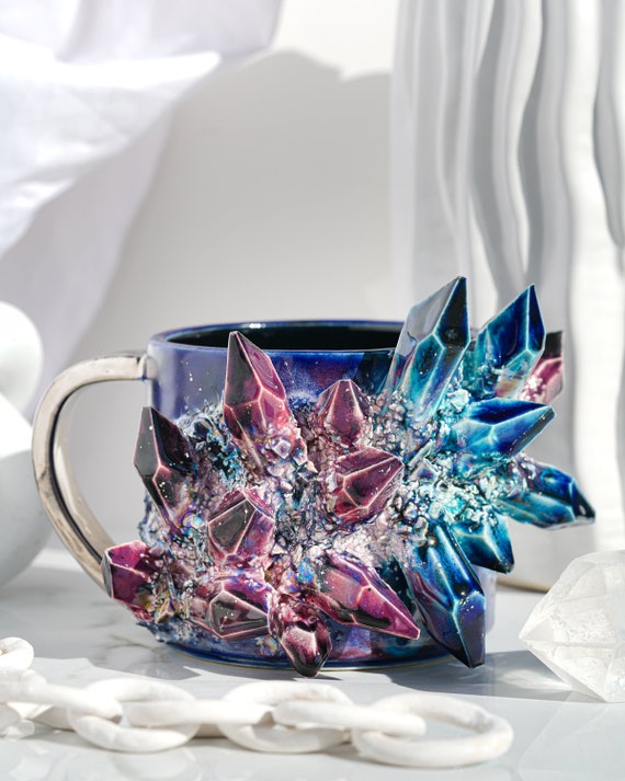 Andromeda Crystal Mug Handmade Mug for a Unique and Artistic Way to Enjoy  Your Favorite Hot Beverage With a Touch of Natural Beauty 