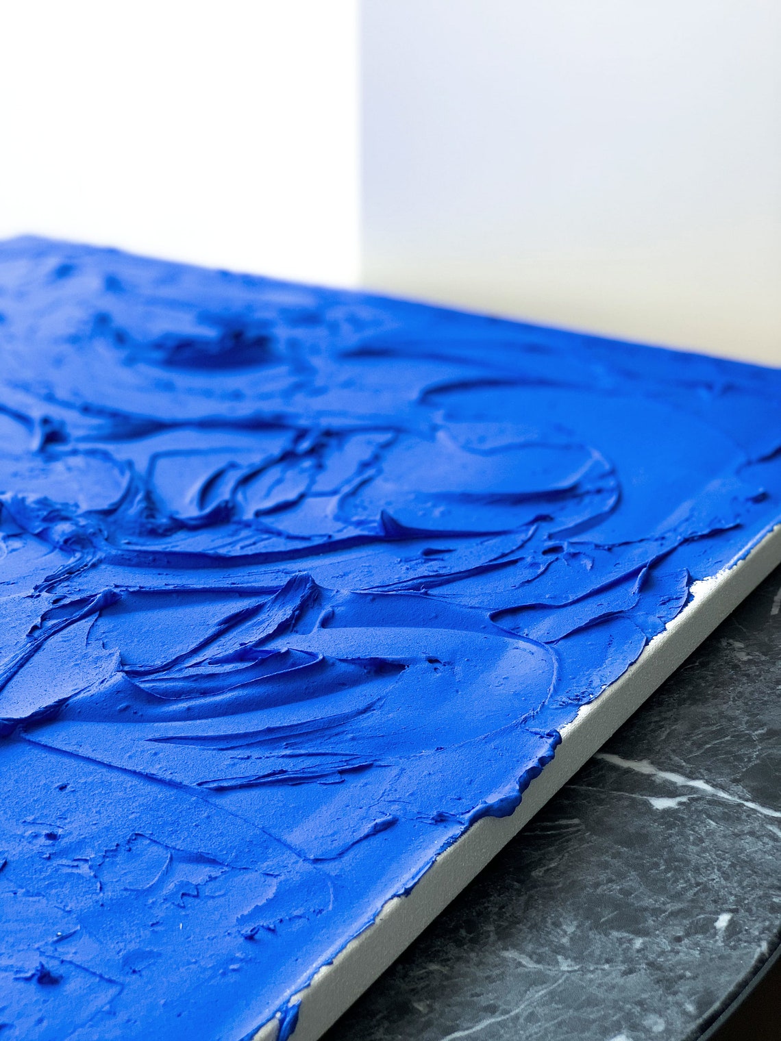 Yves Klein Blue Monochrome Textured Art Ultramarine Etsy