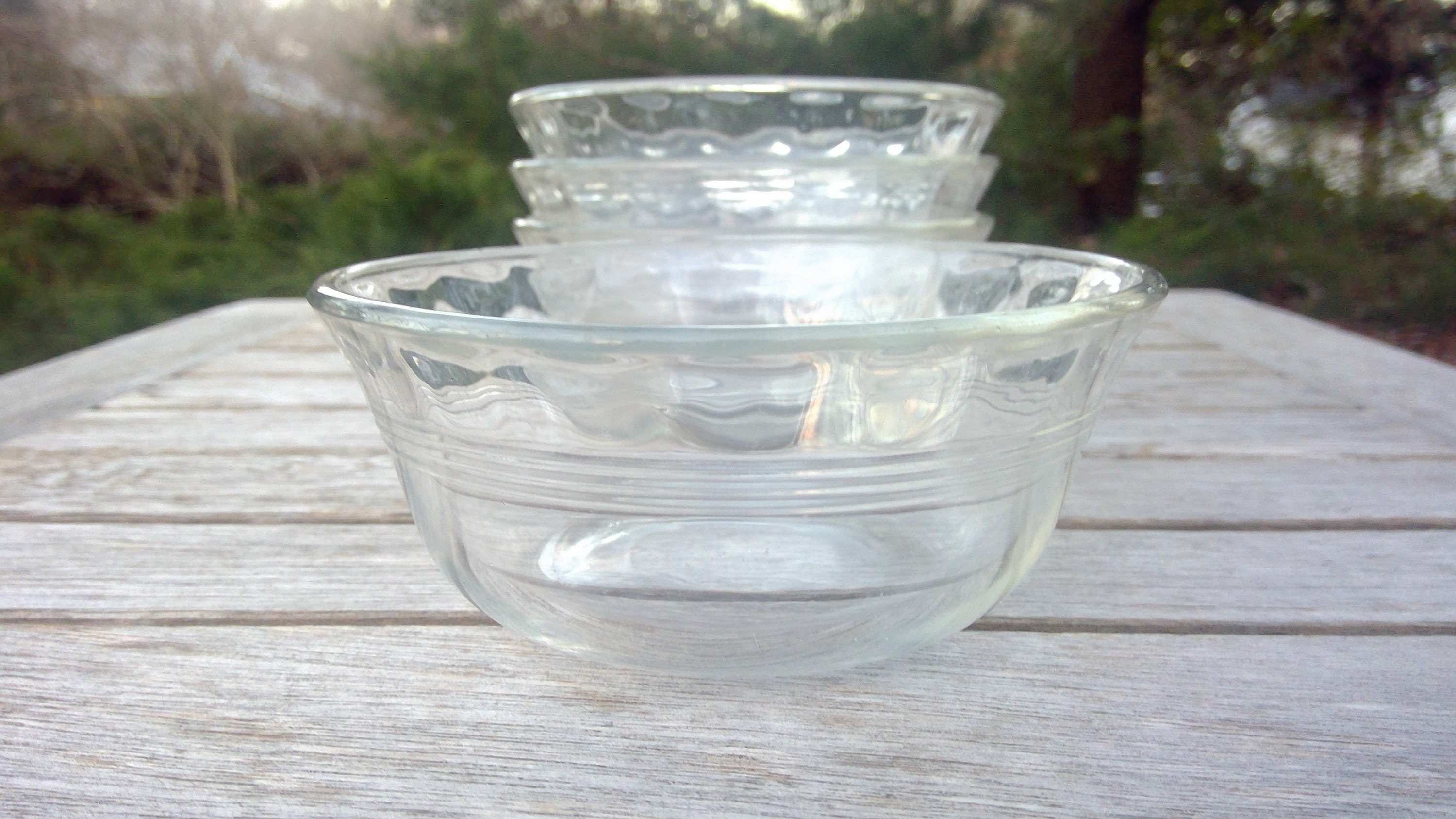 Vintage LARGE Custard Bowls Condiment Glass Bowls Fluted 10 Oz Etsy