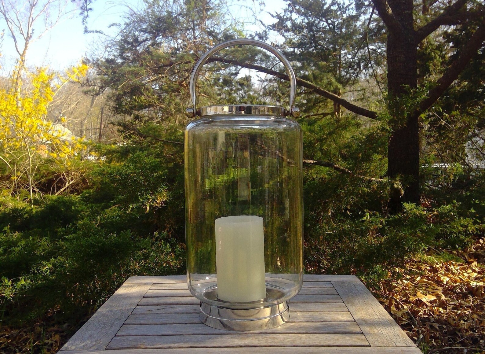 HUGE Outdoor Candle Holders Hurricane Lantern LARGE One Of 2 Etsy