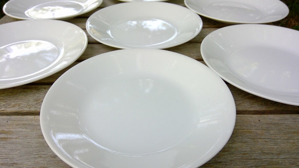ALL White Plates LIKE NEW Corelle Dessert Bread Plates 7 Etsy