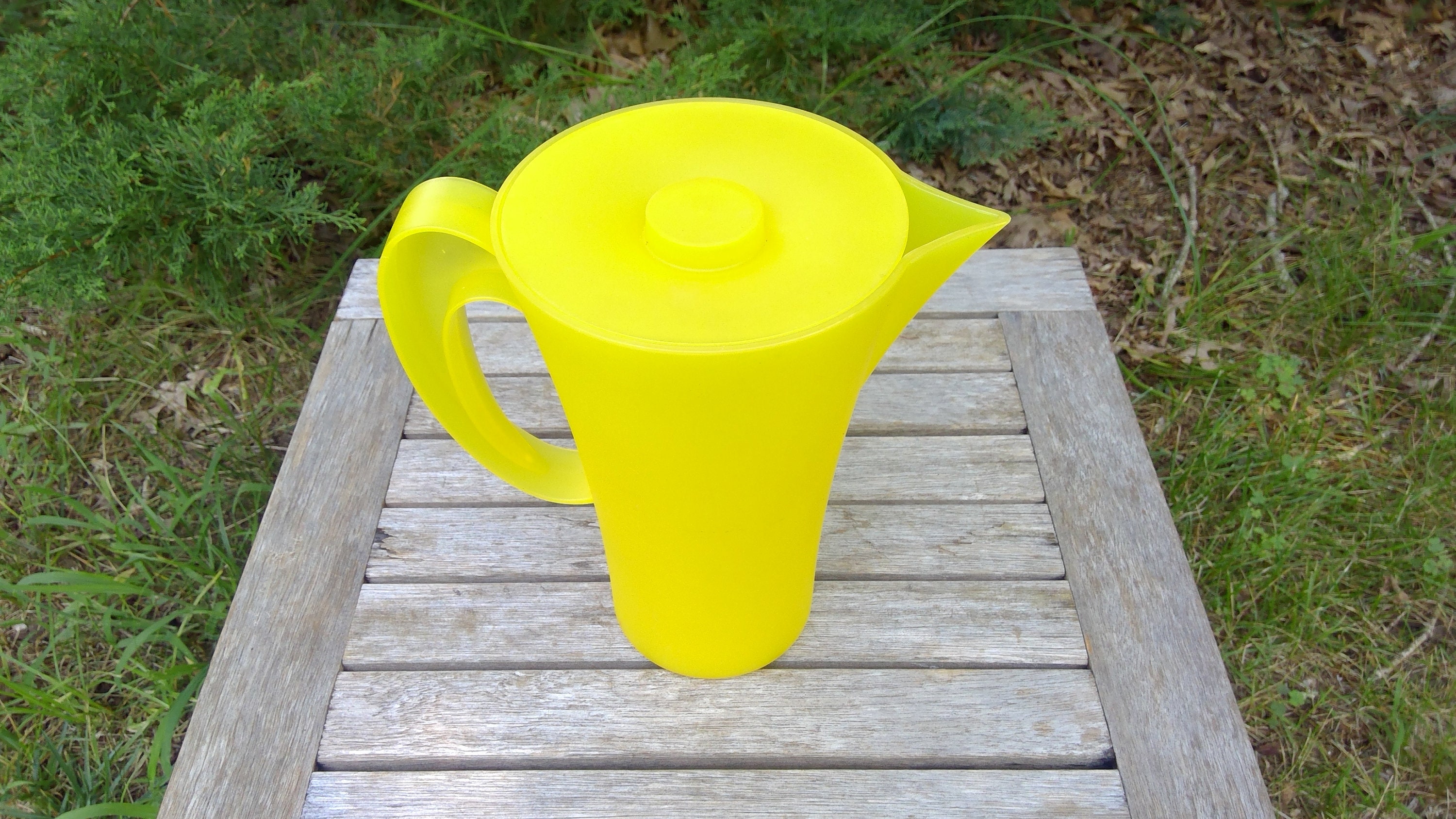 Rare Orange Juice Pitcher With LID MOD YELLOW Sheer Plastic Etsy