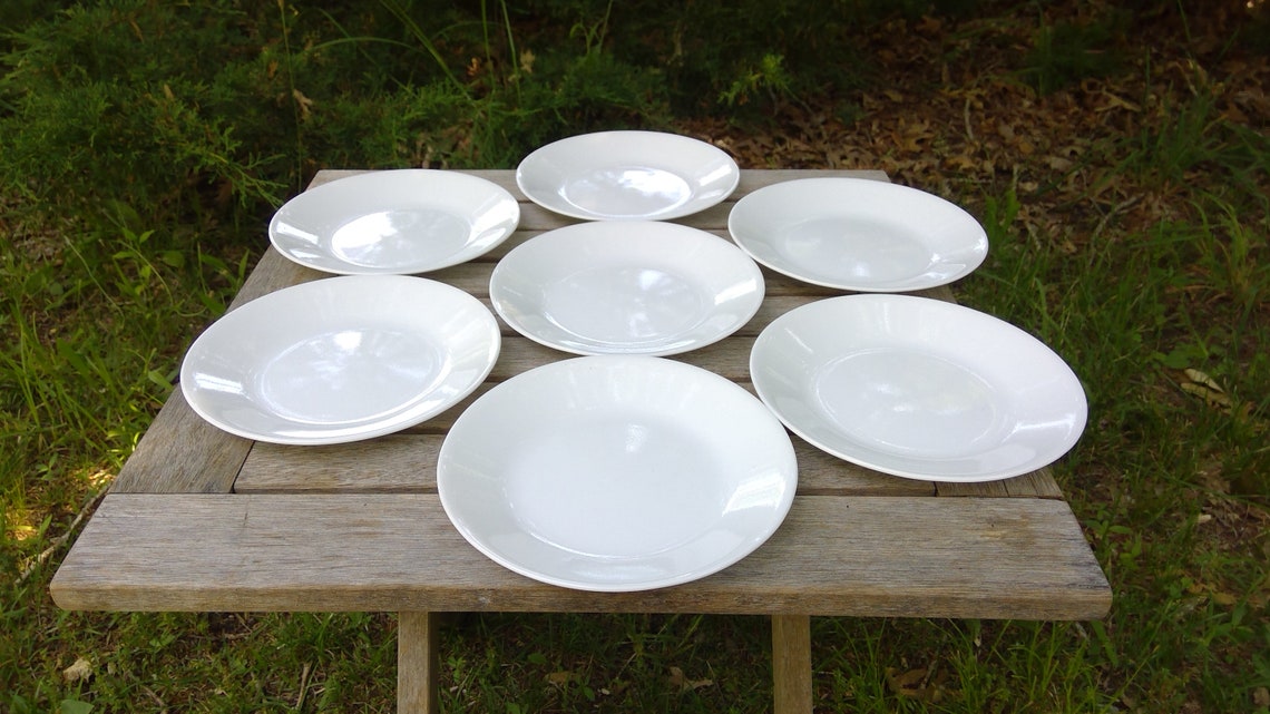 ALL White Plates LIKE NEW Corelle Dessert Bread Plates 7 Etsy