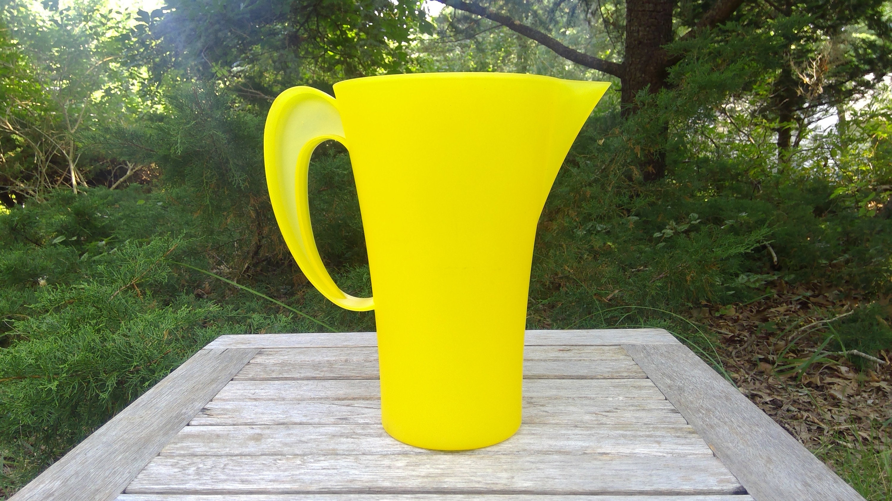 Rare Orange Juice Pitcher With LID MOD YELLOW Sheer Plastic Etsy