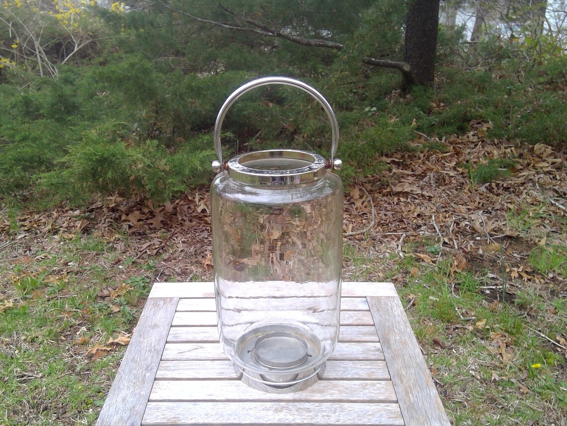 HUGE Outdoor Candle Holders Hurricane Lantern LARGE One Of 2 Etsy