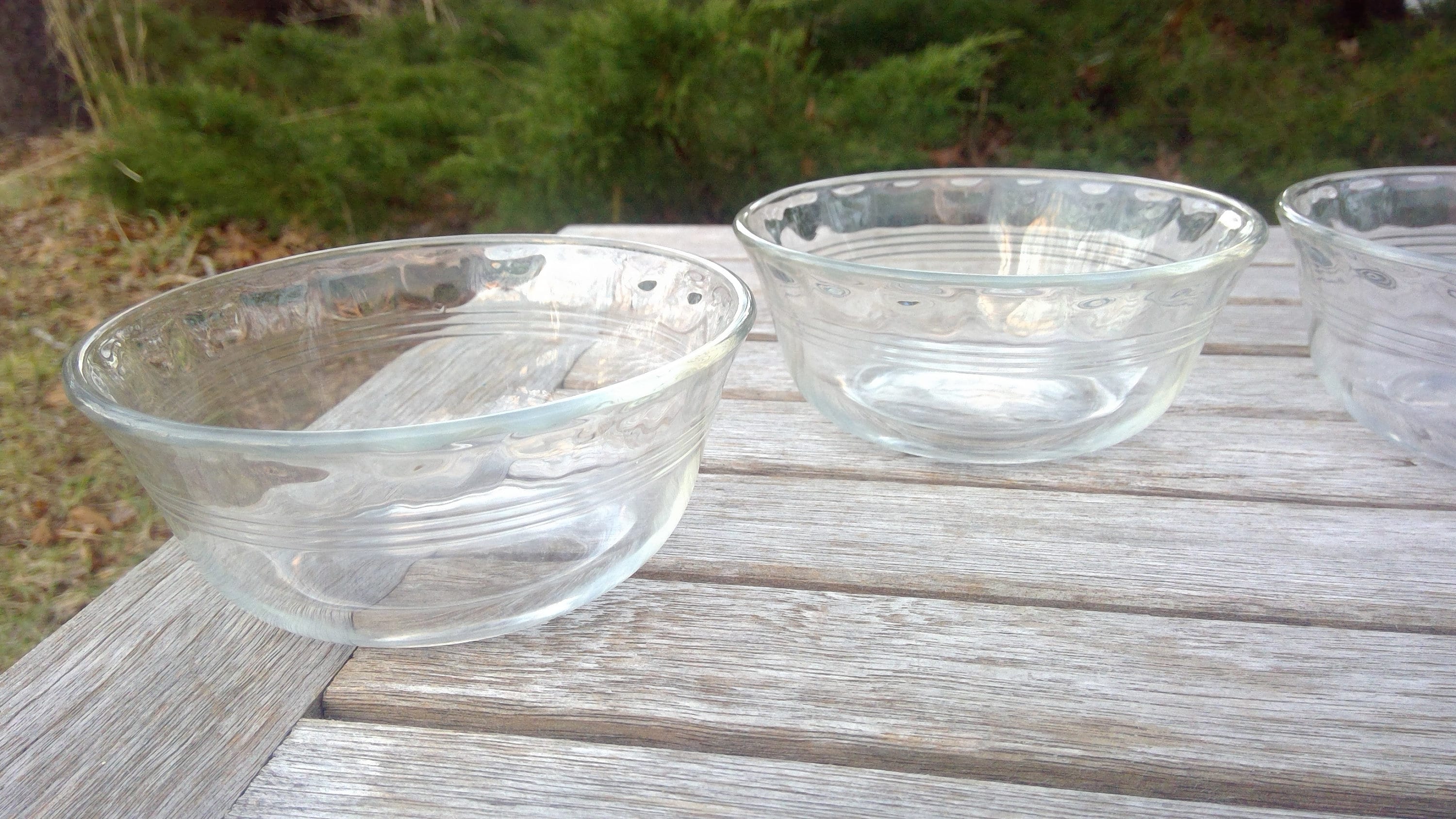 Vintage LARGE Custard Bowls Condiment Glass Bowls Fluted 10 Oz Etsy