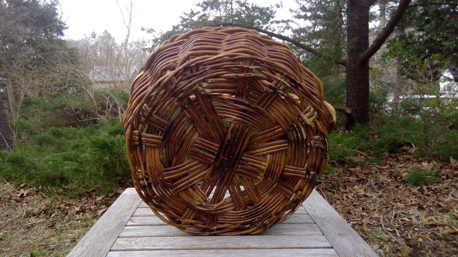 Vintage LARGE BASKET HANDLE Wicker Easter Egg Basket 16 In Etsy