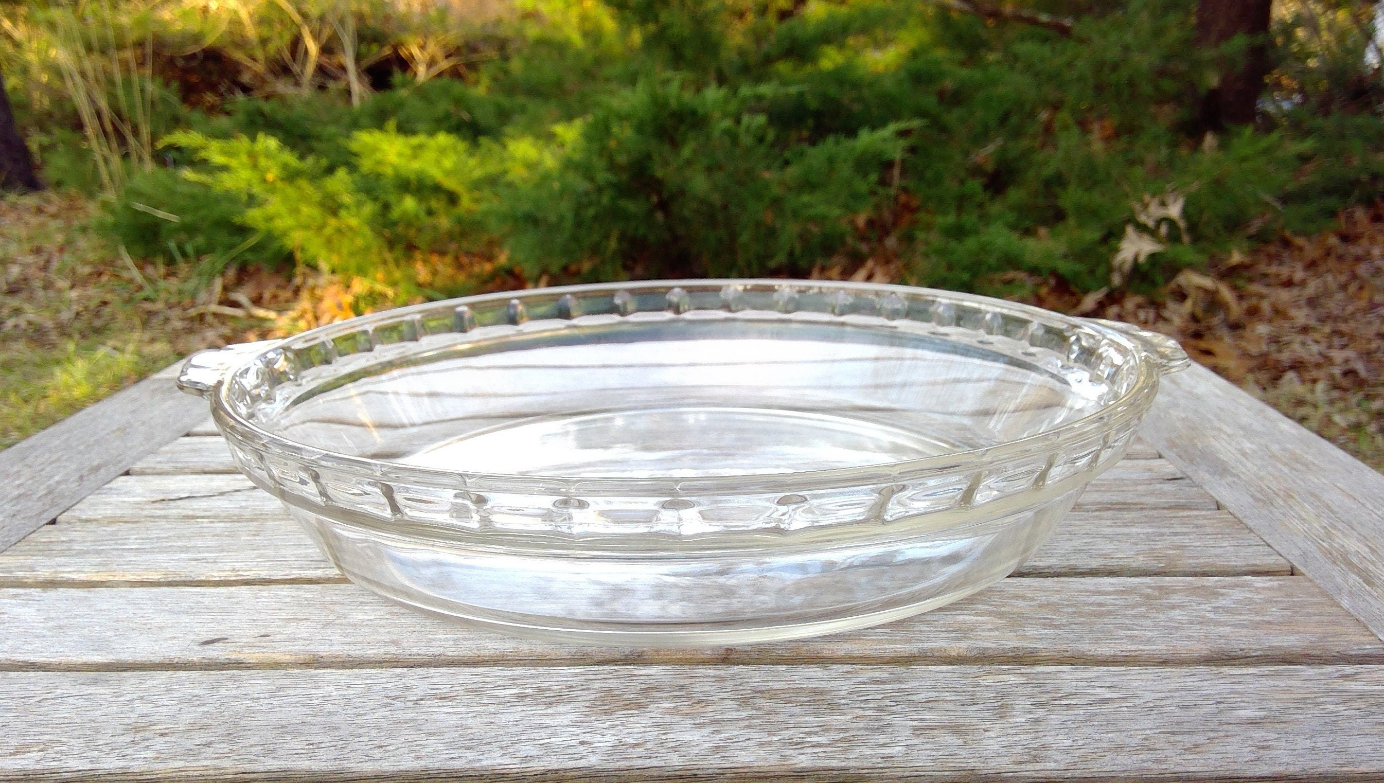 Vintage PYREX PIE PLATE Clear Glass Fluted Deep Dish Pie Plate Etsy