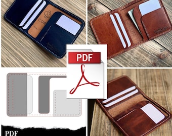 Wallet PDF Pattern, Leather Wallet Template, Minimalist wallet, PDF Pattern, Laser Wallet Pattern, Printable Wallet Pattern