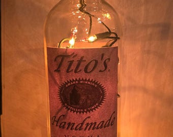 Tito's Lighted Bottle
