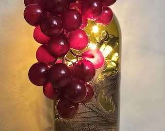 Girl and Dragon Lighted Wine Bottle