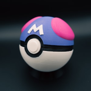 Pokemon Master Ball Replica Prop Impresión 3D multicolor - ¡Pieza de exhibición impresa en PLA!