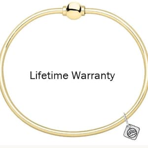 May include: A gold-toned circular bangle bracelet featuring a central spherical clasp and a small square charm with a wave-like graphic design. The text "Lifetime Warranty" is printed in the center of the circular bangle.