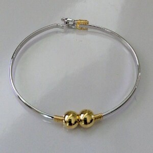 Nautical Cape Cod Style Double Gold Ball Bracelet
