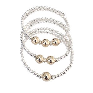 Cape Cod Sterling 14Kt Gold Filled Classic Beaded Flex Bracelets