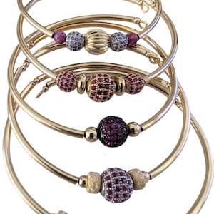 Cape Cod Gold Filled Gemstone Flex Bracelets
