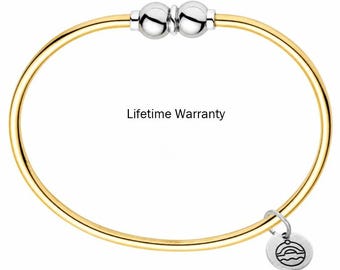 Authentic LeStage Cape Cod Gold Filled Double Sterling Silver Ball Bracelets