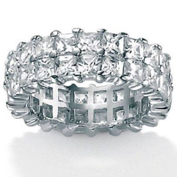 Lauren G. Adams Princess Cut Sterling Silver Eternity Band